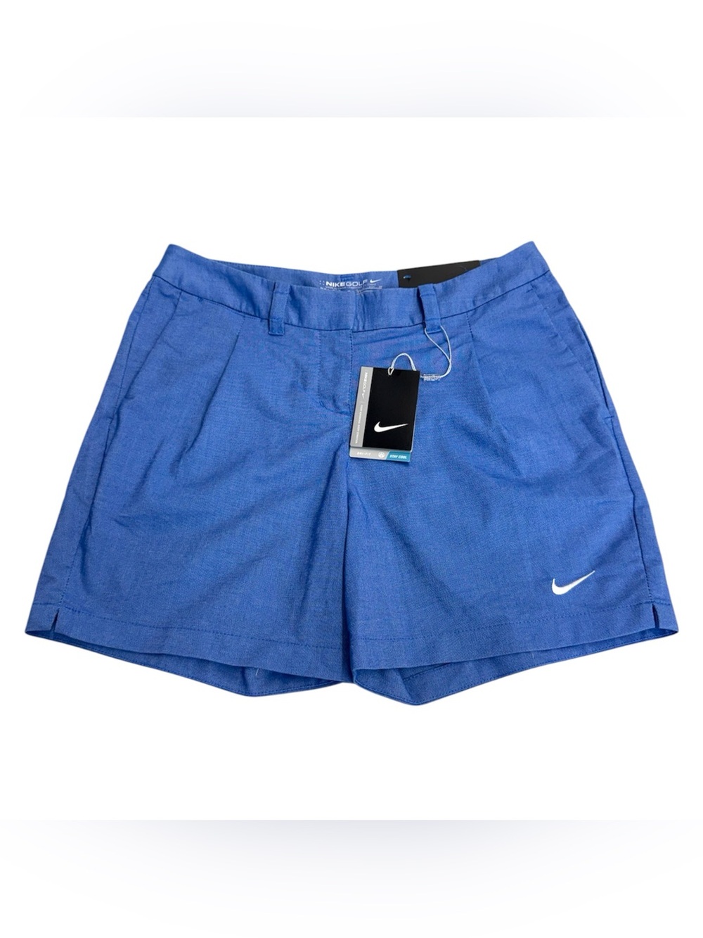 NWT Nike Golf Oxford Pleated Shorts DriFit Women’s Size 2 Blue Shorts
